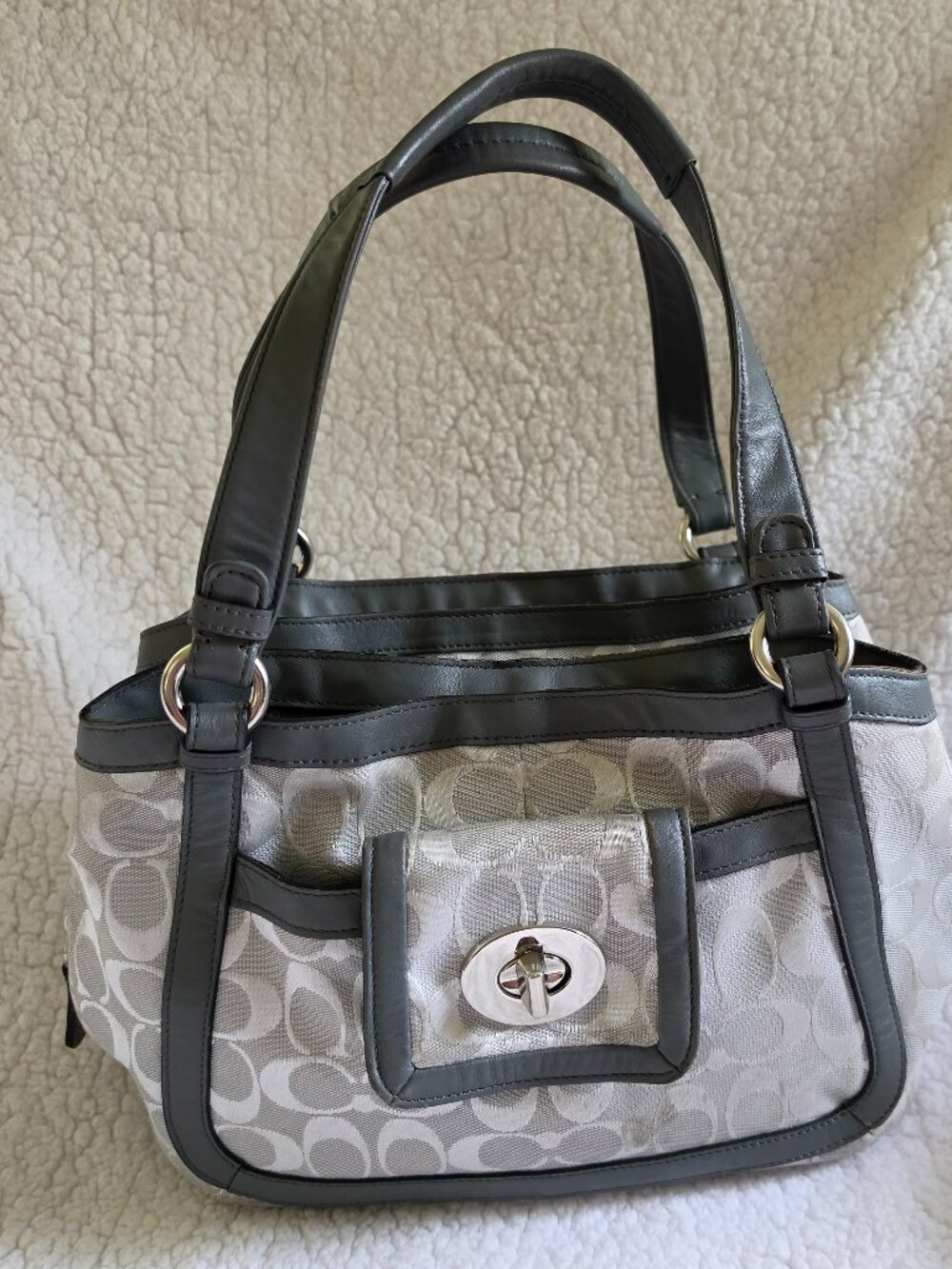 Coach Signature Deluxe Tote/Satchel (B1093-F14934) Vintage